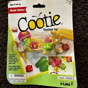 Vintage Cootie Keychain Set - Pink and Green